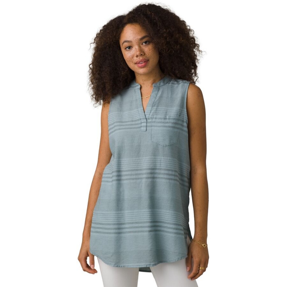 prAna Emery run versatile Blue Black dots Tunic Size Medium Great condition